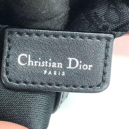 Dior Red Canvas Vintage Silver Hardware Crossbody Bag