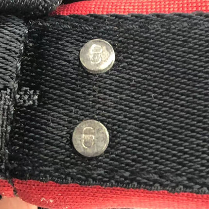 Dior Red Canvas Vintage Silver Hardware Crossbody Bag