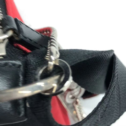 Dior Red Canvas Vintage Silver Hardware Crossbody Bag