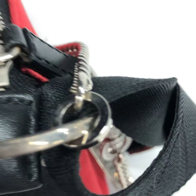 Dior Red Canvas Vintage Silver Hardware Crossbody Bag