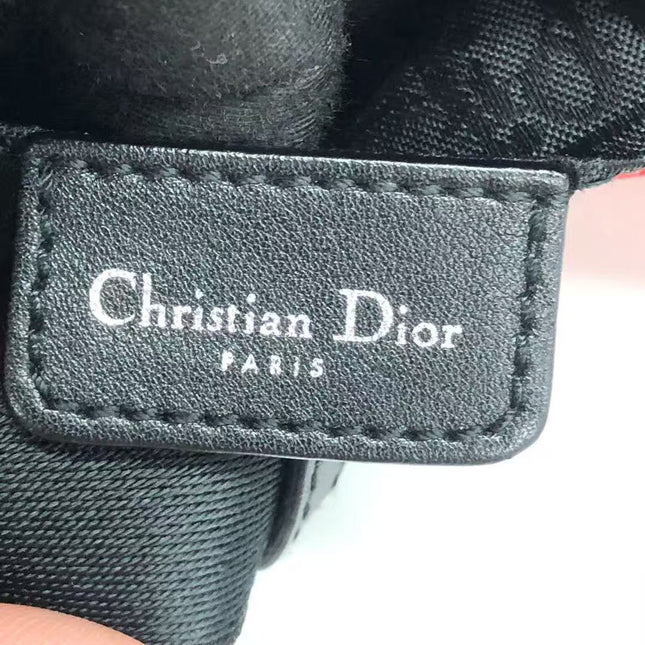 Dior Red Canvas Vintage Silver Hardware Crossbody Bag