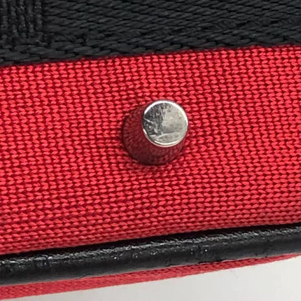 Dior Red Canvas Vintage Silver Hardware Crossbody Bag