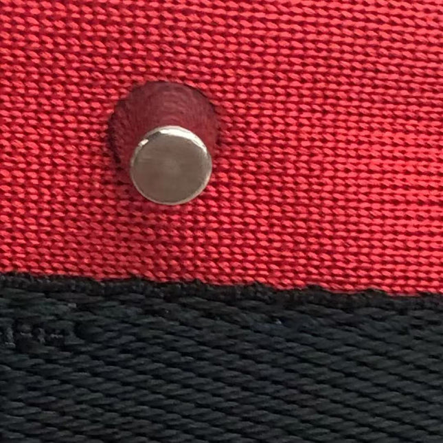 Dior Red Canvas Vintage Silver Hardware Crossbody Bag