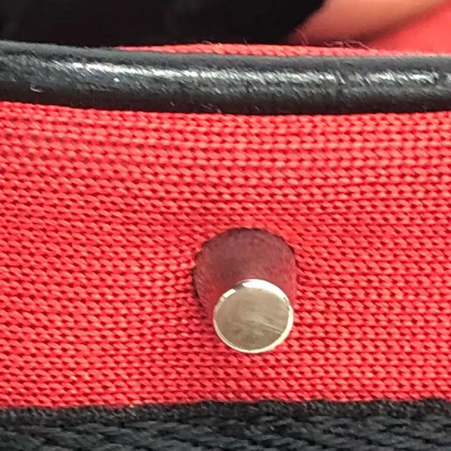 Dior Red Canvas Vintage Silver Hardware Crossbody Bag