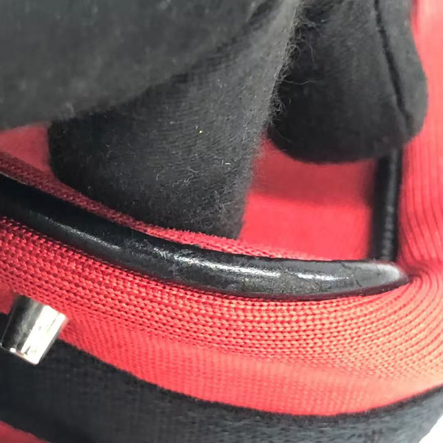 Dior Red Canvas Vintage Silver Hardware Crossbody Bag