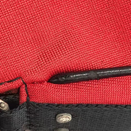 Dior Red Canvas Vintage Silver Hardware Crossbody Bag