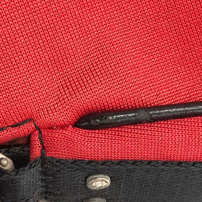 Dior Red Canvas Vintage Silver Hardware Crossbody Bag