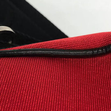 Dior Red Canvas Vintage Silver Hardware Crossbody Bag