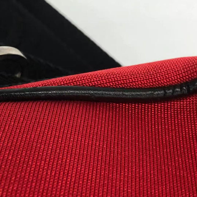 Dior Red Canvas Vintage Silver Hardware Crossbody Bag