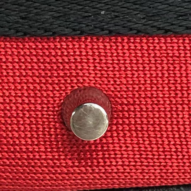 Dior Red Canvas Vintage Silver Hardware Crossbody Bag