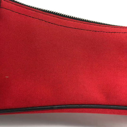 Dior Red Canvas Vintage Silver Hardware Crossbody Bag