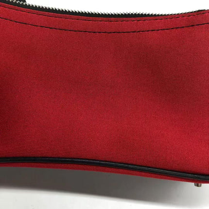 Dior Red Canvas Vintage Silver Hardware Crossbody Bag