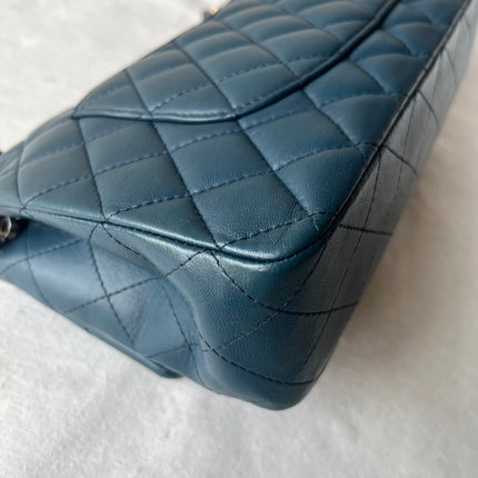 Chanel Classic Flap Medium Cuir d'Agneau Marine Quincaillerie Dorée 2017