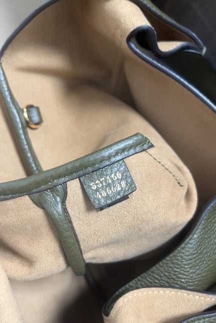 Gucci Softbit Maxi Shoulder Bag Olive Green Calfskin Leather 2024