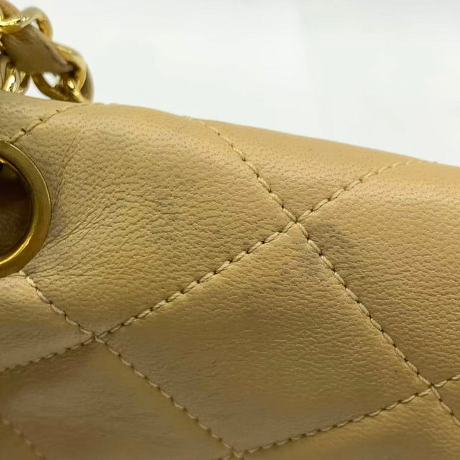 Chanel Paris Limited Beige Lambskin Leather with Bi-color Hardware