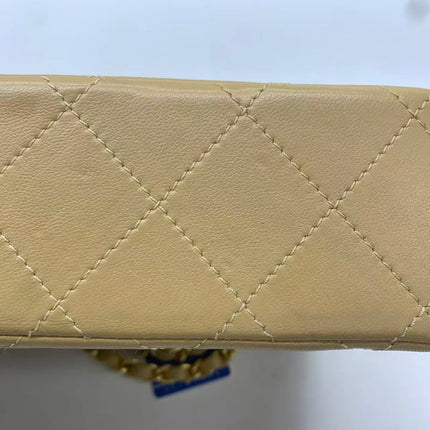 Chanel Paris Limited Beige Lambskin Leather with Bi-color Hardware