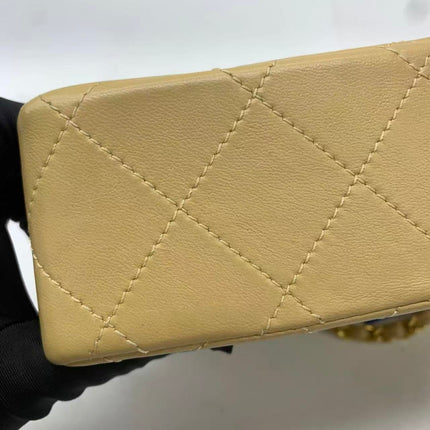 Chanel Paris Limited Beige Lambskin Leather with Bi-color Hardware