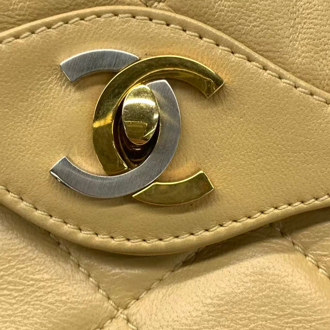 Chanel Paris Limited Beige Lambskin Leather with Bi-color Hardware