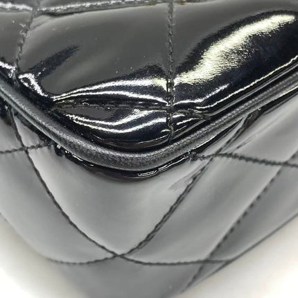 Chanel Vintage Mini Camera Bag Black Patent Leather Gold Hardware