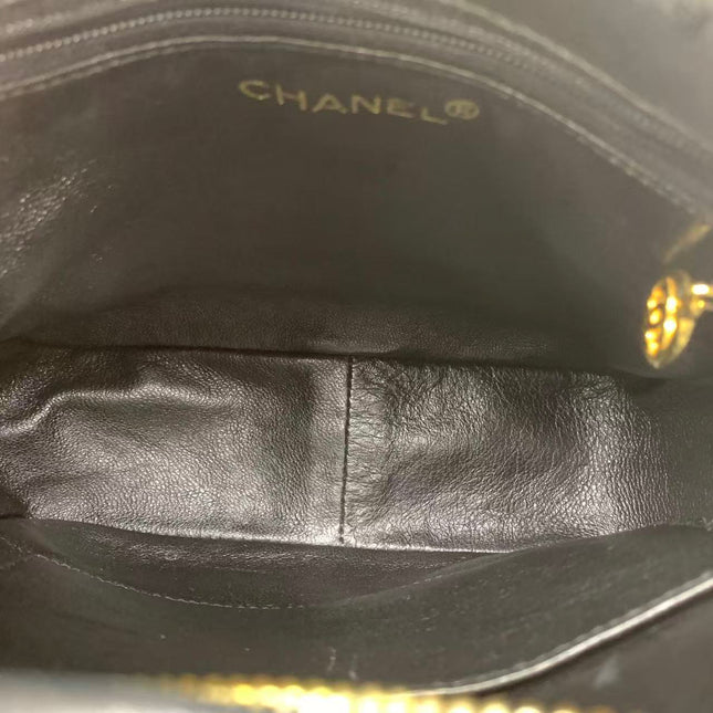 Chanel Vintage Mini Camera Bag Black Patent Leather Gold Hardware
