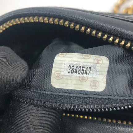 Chanel Vintage Mini Camera Bag Black Patent Leather Gold Hardware