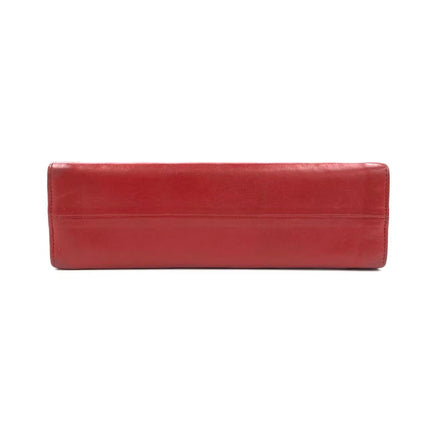 Chanel Vintage Half Moon Red Lambskin Gold Matelasse Chain Shoulder Bag