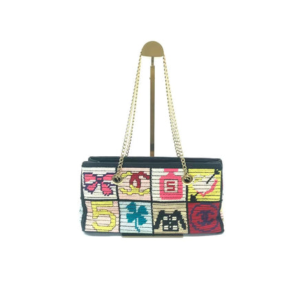 Chanel Rare Precious Symbols Needlepoint East West Shoulder Bag