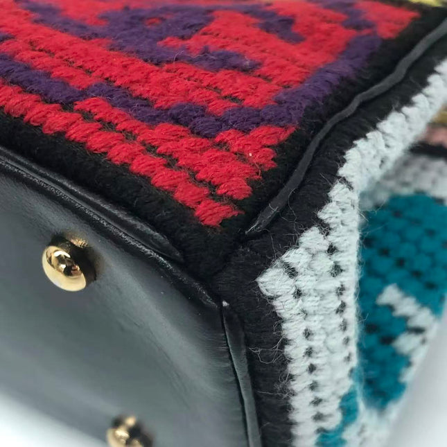 Chanel Rare Precious Symbols Needlepoint East West Shoulder Bag