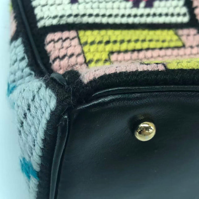 Chanel Rare Precious Symbols Needlepoint East West Shoulder Bag