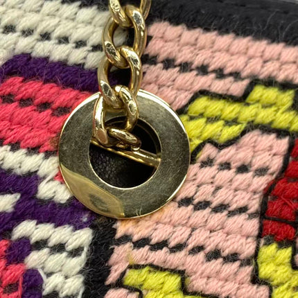 Chanel Rare Precious Symbols Needlepoint East West Shoulder Bag