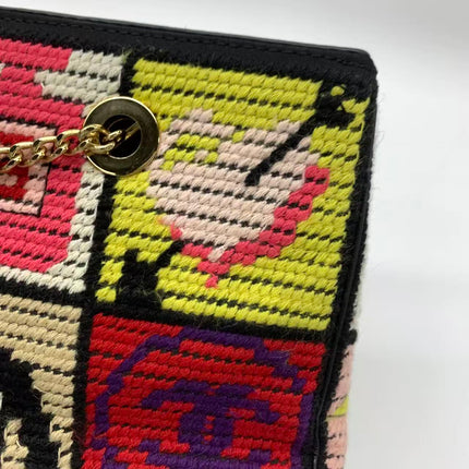 Chanel Rare Precious Symbols Needlepoint East West Shoulder Bag