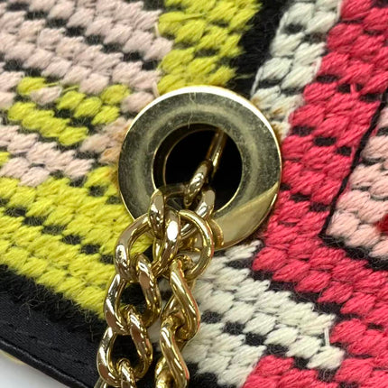Chanel Rare Precious Symbols Needlepoint East West Shoulder Bag
