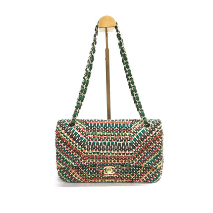 Chanel Paris-Seoul Medium Classic Flap Bag Quilted Multicolor Tweed and Ribbon 2016
