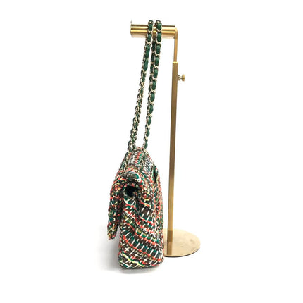 Chanel Paris-Seoul Medium Classic Flap Bag Quilted Multicolor Tweed and Ribbon 2016