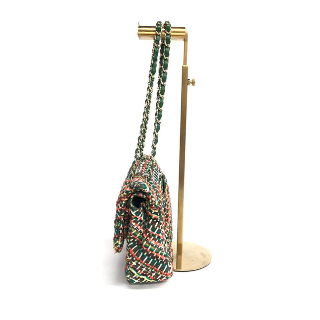 Chanel Paris-Seoul Medium Classic Flap Bag Quilted Multicolor Tweed and Ribbon 2016