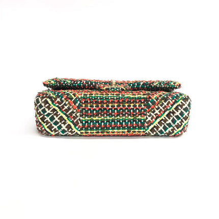 Chanel Paris-Seoul Medium Classic Flap Bag Quilted Multicolor Tweed and Ribbon 2016