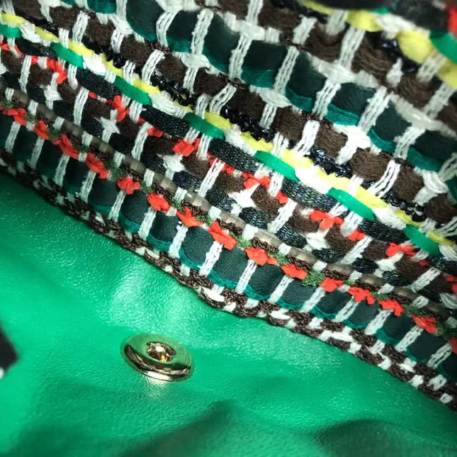 Chanel Paris-Seoul Medium Classic Flap Bag Quilted Multicolor Tweed and Ribbon 2016
