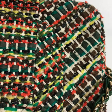 Chanel Paris-Seoul Medium Classic Flap Bag Quilted Multicolor Tweed and Ribbon 2016