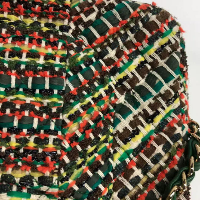 Chanel Paris-Seoul Medium Classic Flap Bag Quilted Multicolor Tweed and Ribbon 2016
