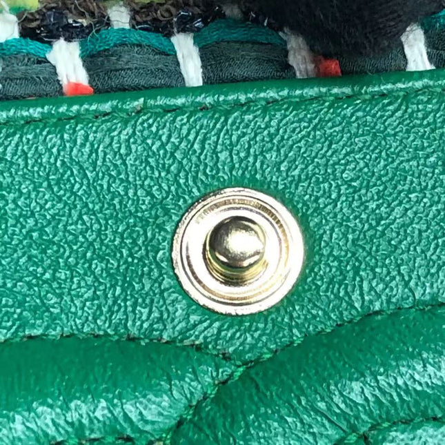 Chanel Paris-Seoul Medium Classic Flap Bag Quilted Multicolor Tweed and Ribbon 2016
