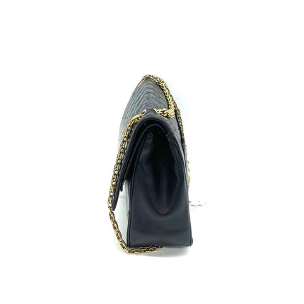 Chanel Classic Flap Vintage Black Lambskin Leather with Gold Hardware Chain Strap