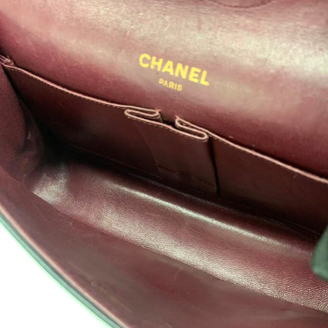 Chanel Classic Flap Vintage Black Lambskin Leather with Gold Hardware Chain Strap