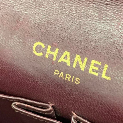 Chanel Classic Flap Vintage Black Lambskin Leather with Gold Hardware Chain Strap
