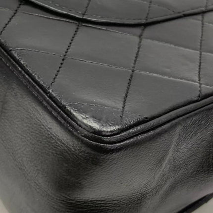 Chanel Classic Flap Vintage Black Lambskin Leather with Gold Hardware Chain Strap