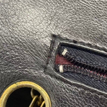 Chanel Classic Flap Vintage Black Lambskin Leather with Gold Hardware Chain Strap
