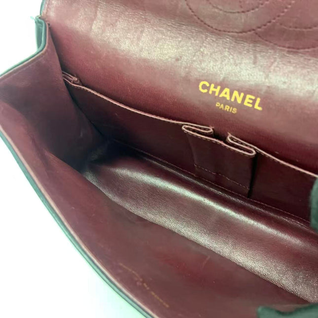 Chanel Classic Flap Vintage Black Lambskin Leather with Gold Hardware Chain Strap