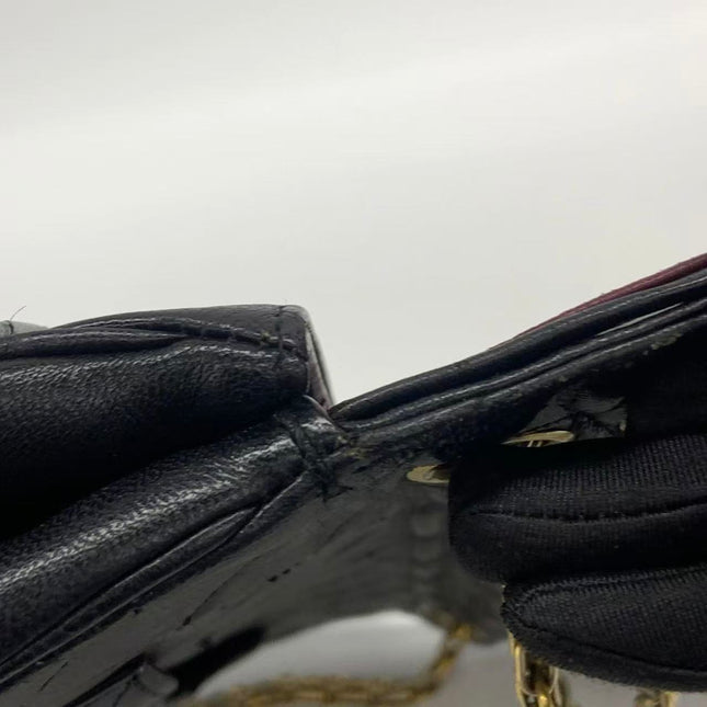 Chanel Classic Flap Vintage Black Lambskin Leather with Gold Hardware Chain Strap