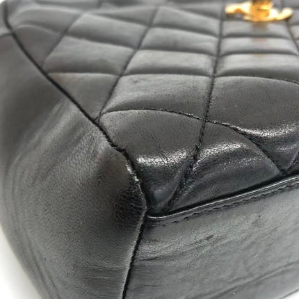 Chanel Vintage Camera Bag Black Lambskin Leather Gold Hardware, 1996-1997