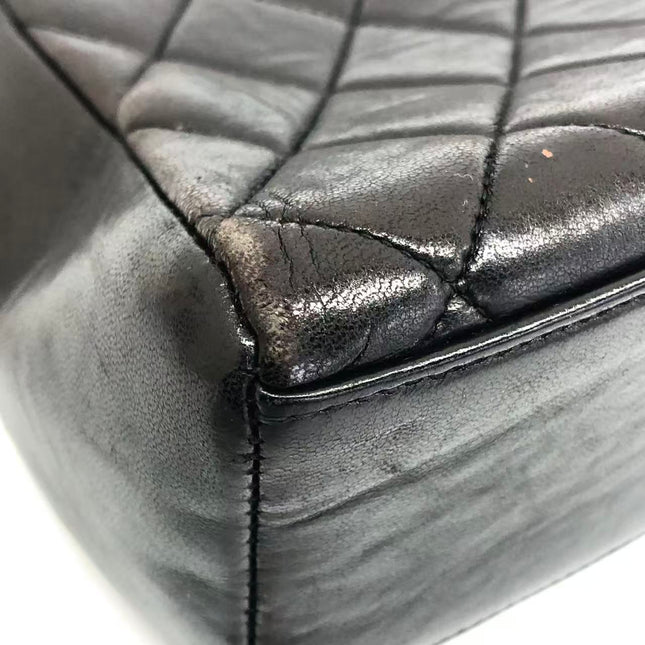 Chanel Vintage Camera Bag Black Lambskin Leather Gold Hardware, 1996-1997