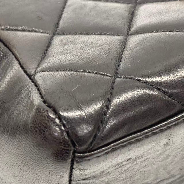 Chanel Vintage Camera Bag Black Lambskin Leather Gold Hardware, 1996-1997